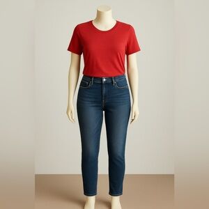 Good American Women's Skinny Jeans - Dark Blue